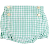 Lucas Check Button Detail Bloomers in Green (1mth-2yrs)