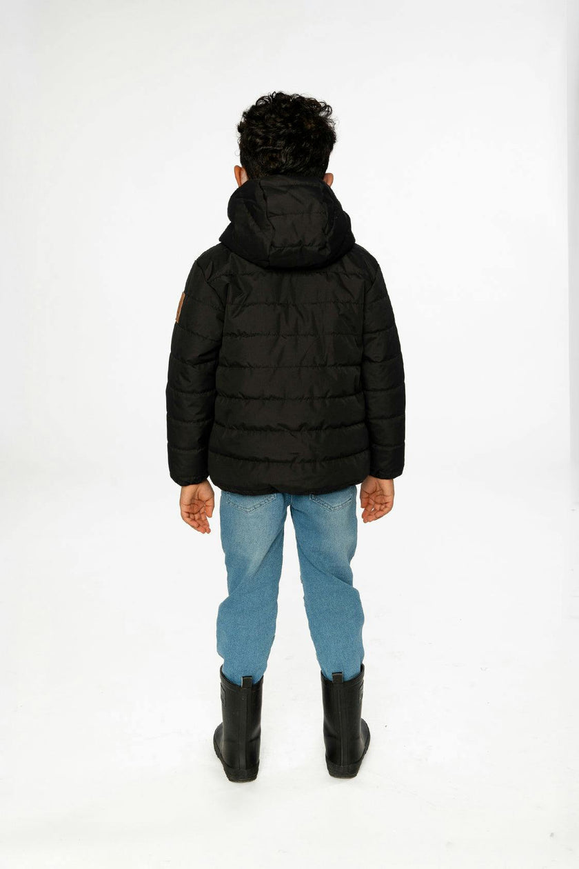 Insulating Quilted Mid-Season Jacket Black