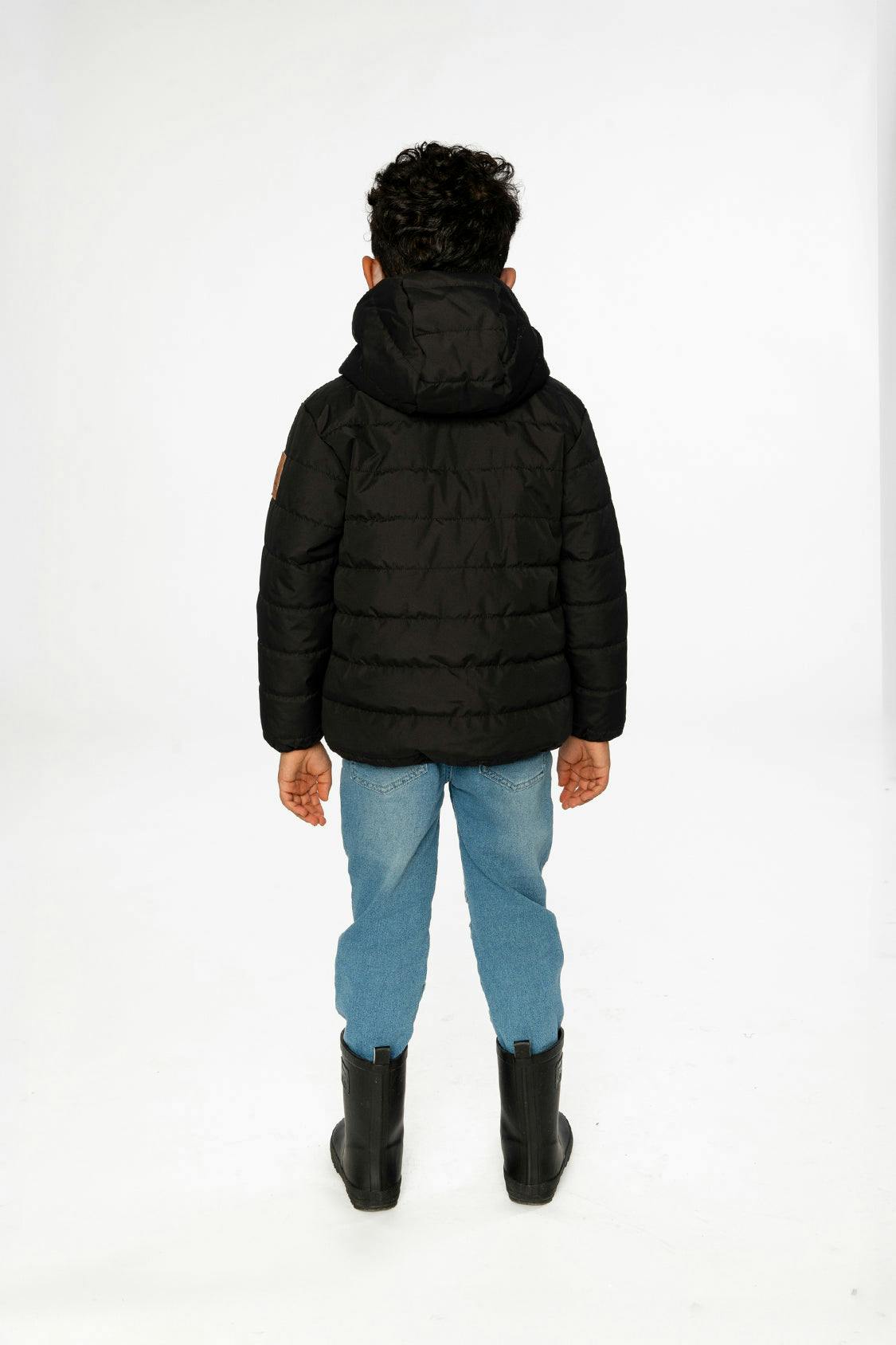 Insulating Quilted Mid-Season Jacket Black