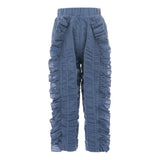 Blue Ruffled Pants