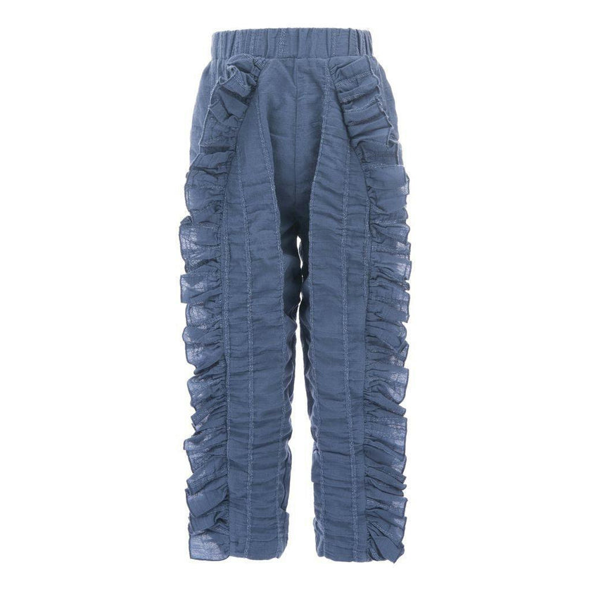 Blue Ruffled Pants