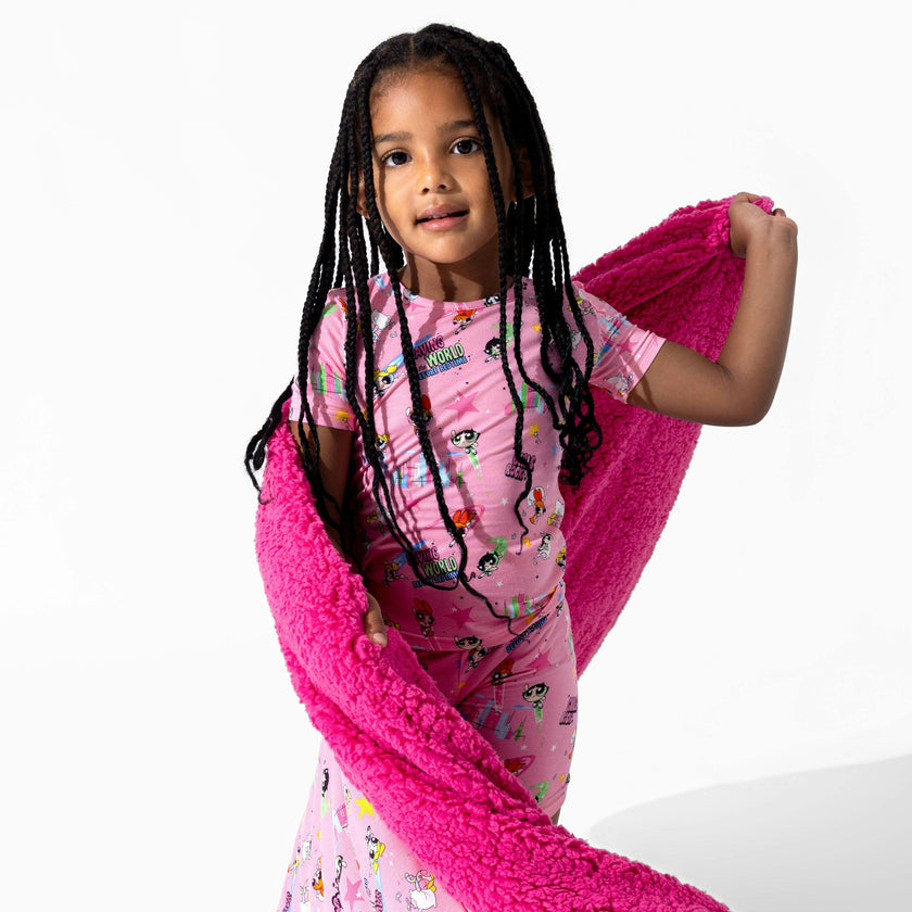 Powerpuff Girls Saving Bedtime Bamboo Kids Pajama Short Set
