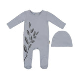 Blooming Leaves Footie and Beanie Set