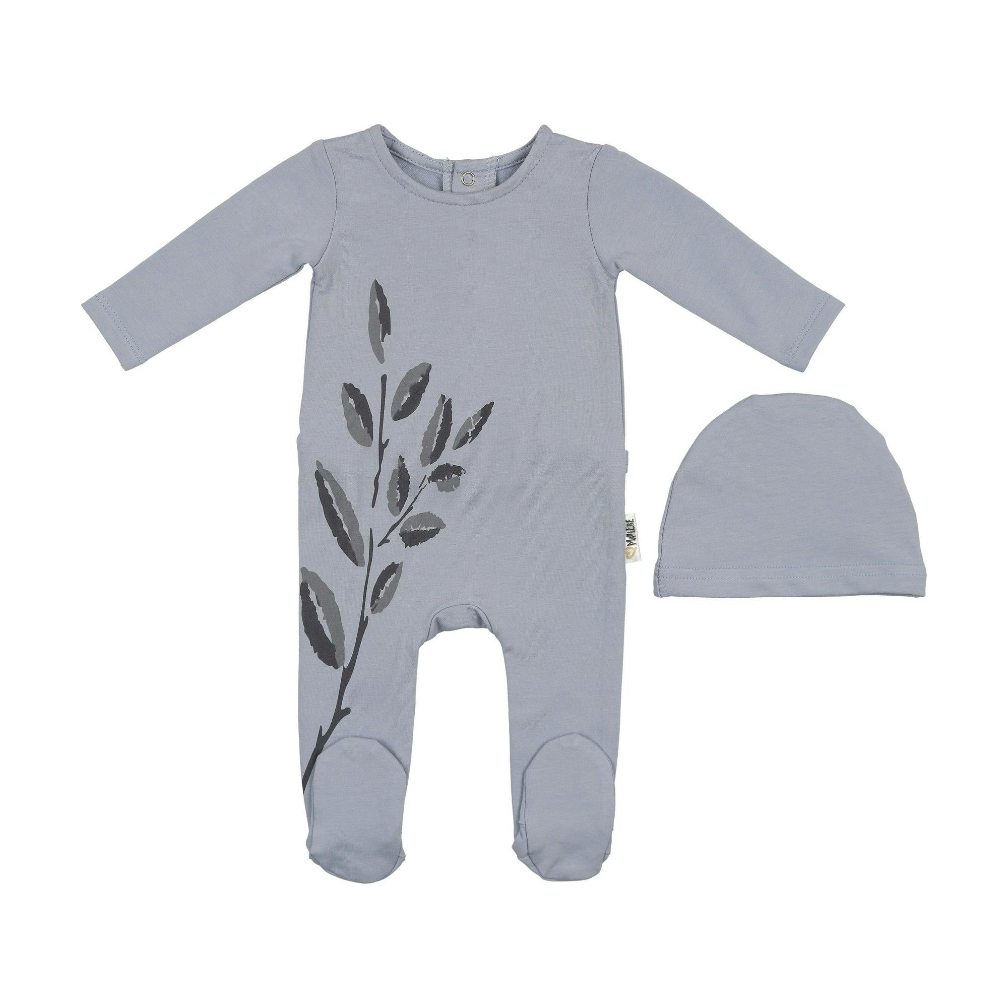 Blooming Leaves Footie and Beanie Set
