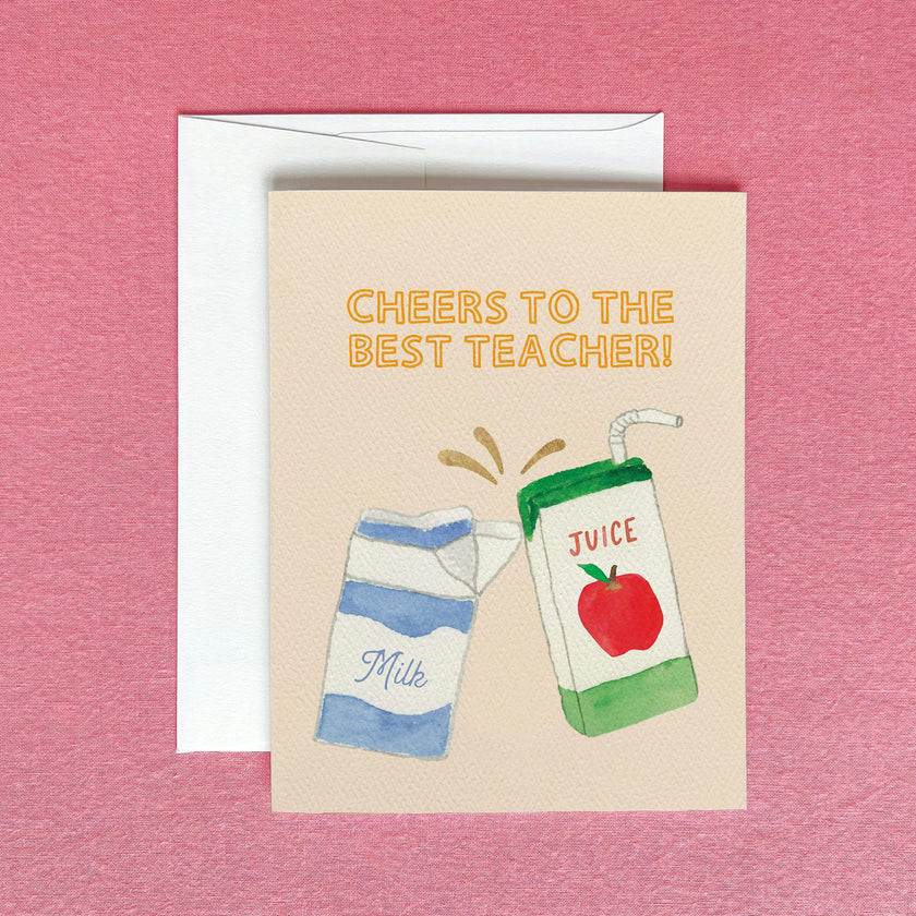 Cheers to the Best Teacher Greeting Card