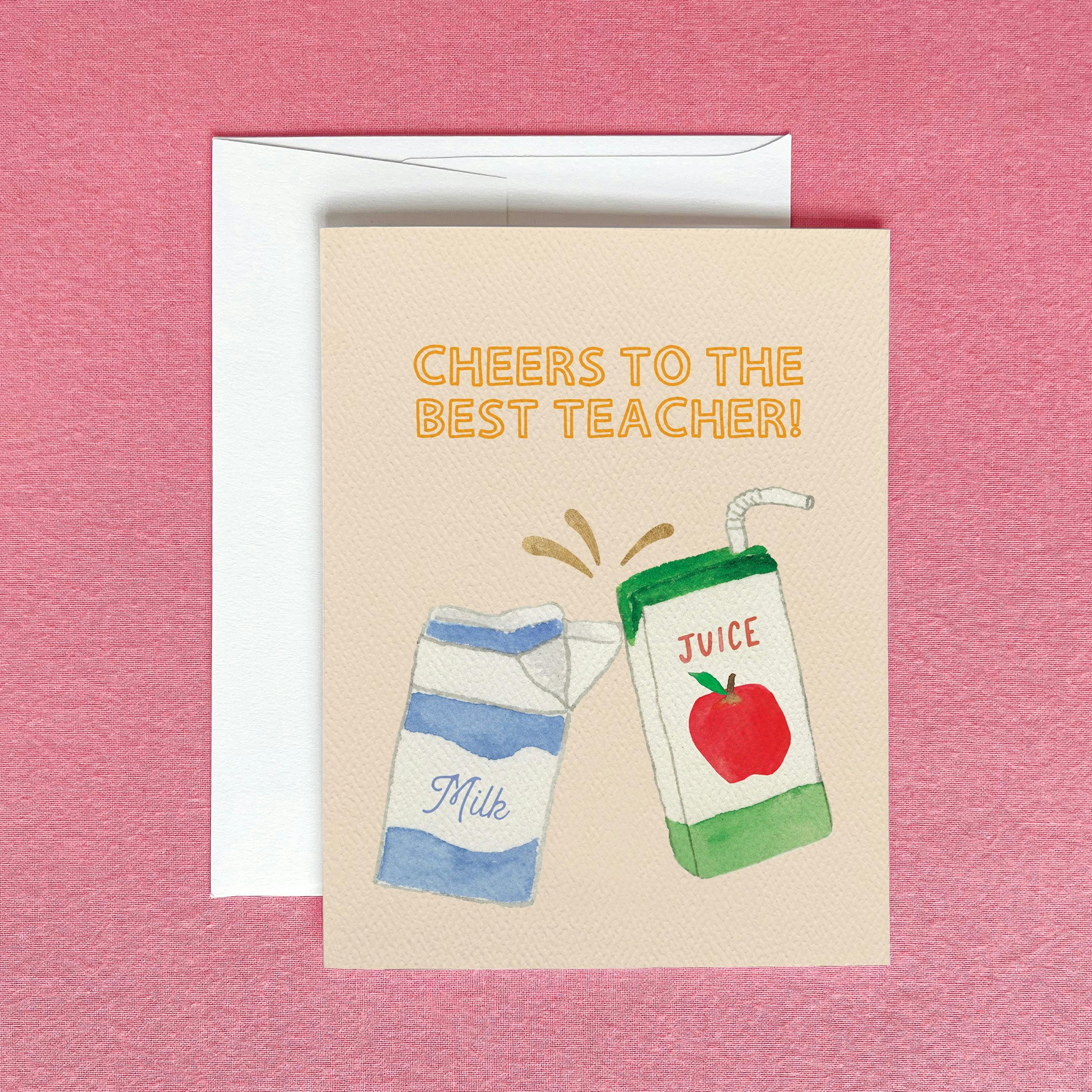 Cheers to the Best Teacher Greeting Card