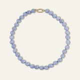 Blue Lace Agate Knotted Gemstone Necklace