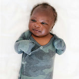 Newborn Knotted Gown - Hunter