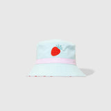 Reversible Bucket Hat – Strawberries + Daisies