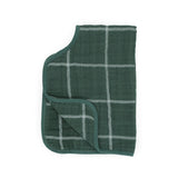 Cotton Muslin Burp Cloth - Evergreen Plaid