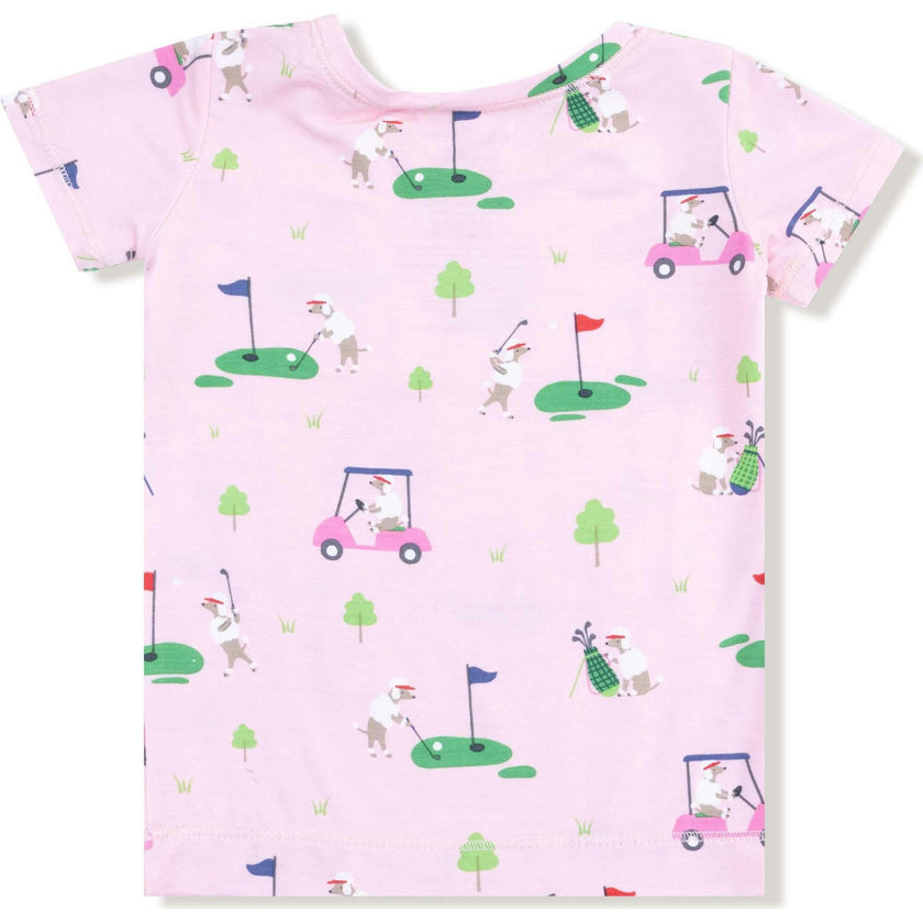 Dog Gone Golf - Blue - Short Sleeve Loungewear Set