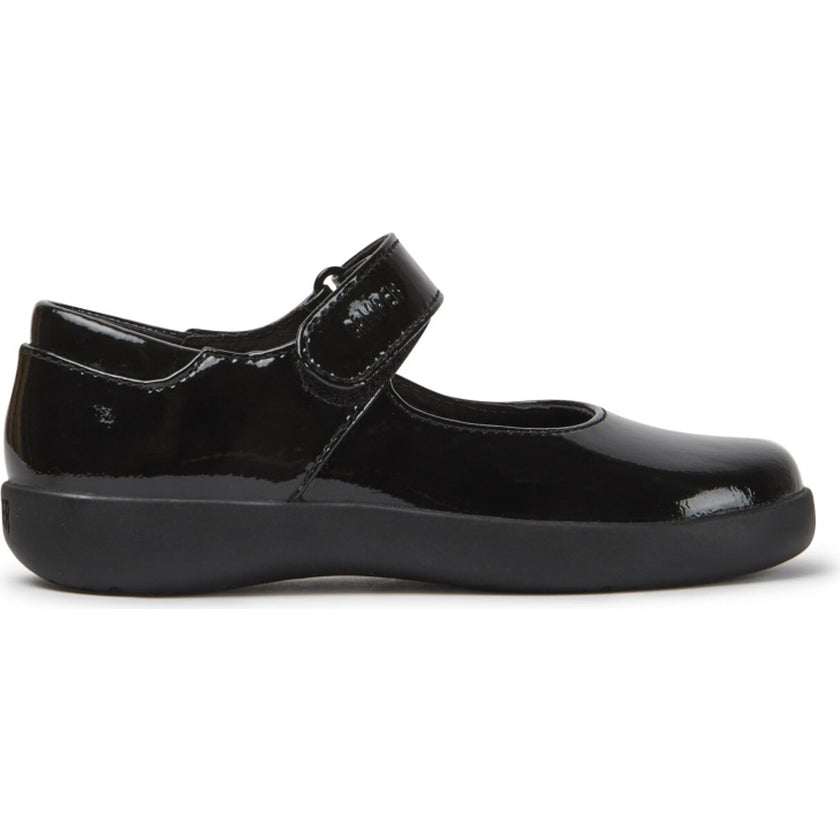 Girls Spiral Comet Suede Mary Jane, Black