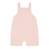 baby pink knit short overall