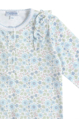 Blue Meadow Romper LS