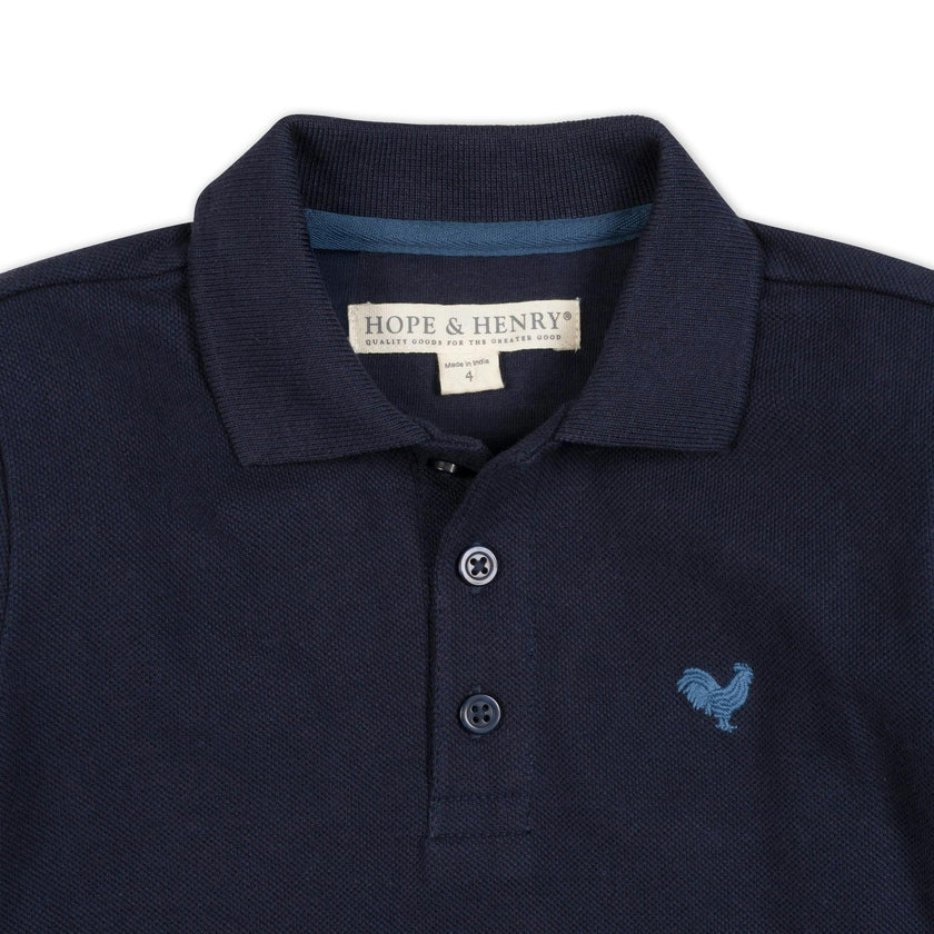 Organic Long Sleeve Pique Polo