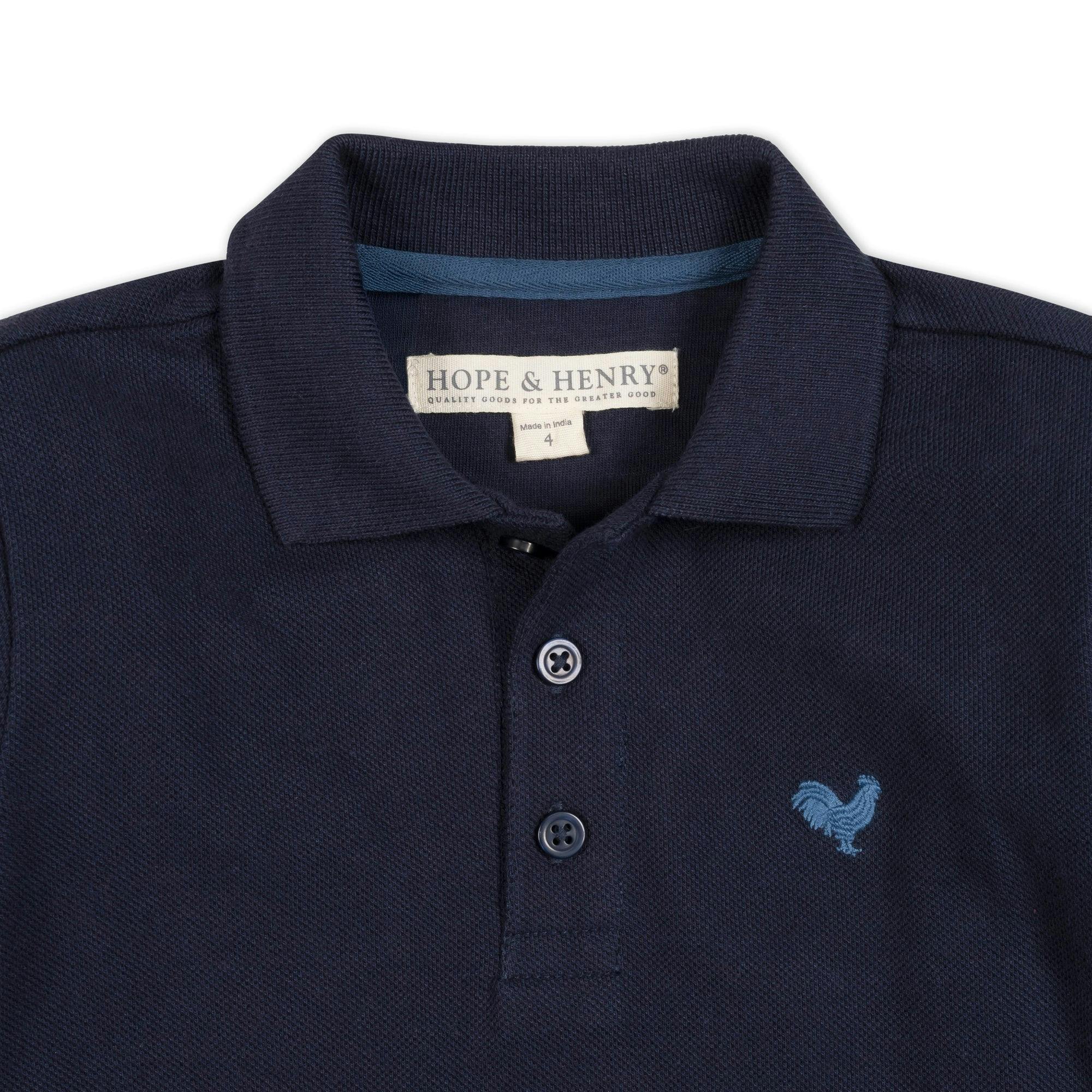 Organic Long Sleeve Pique Polo