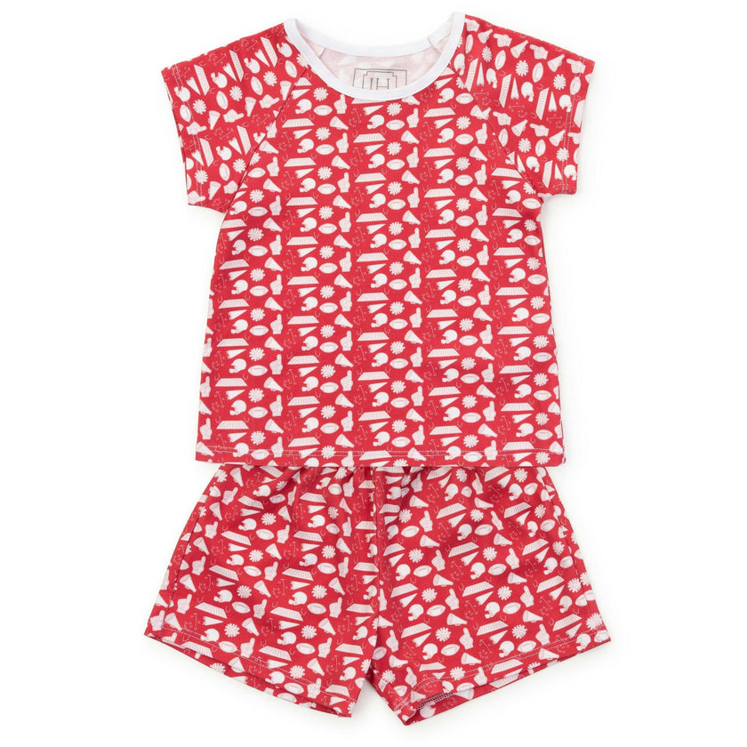 Emery Girls' Short Set - Pep Rally Red
