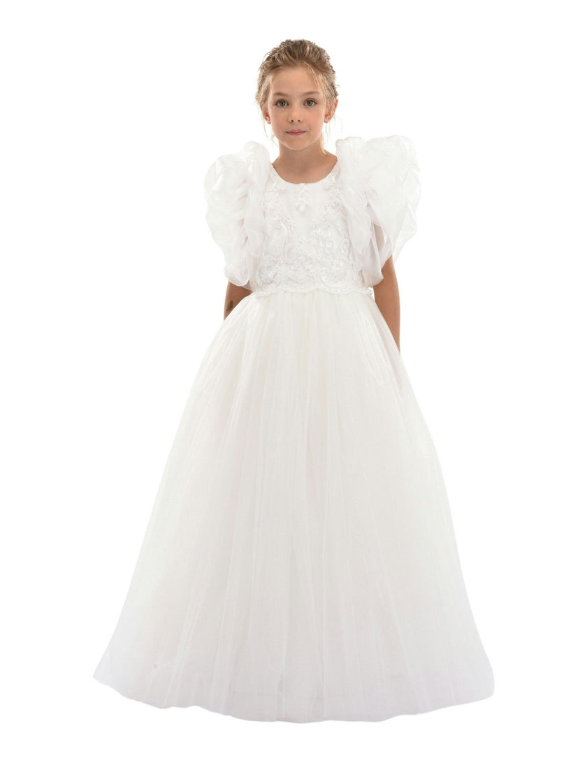 Off White Montclair Embroidered Dress