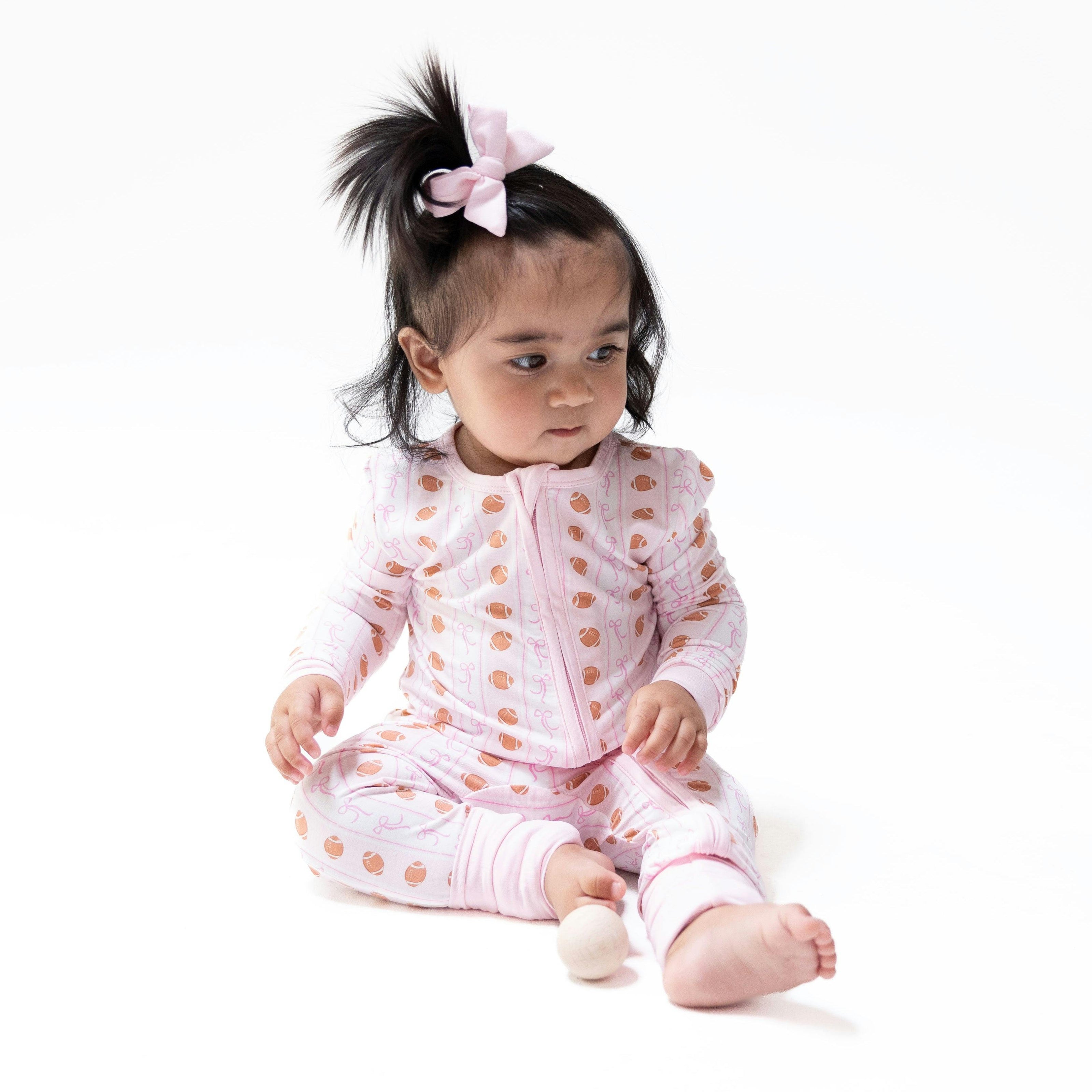 Football Bow Stripe - Convertible Romper