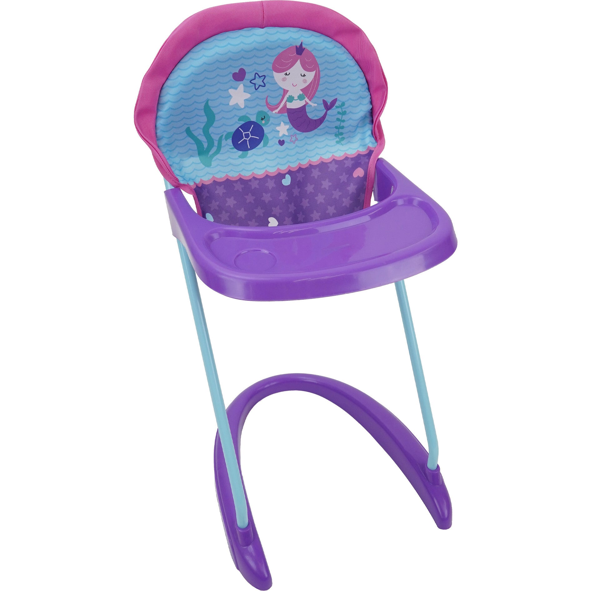 509 Mermaid 21 Piece Set: Doll Stroll n Play & Care Set - Purple & Teal