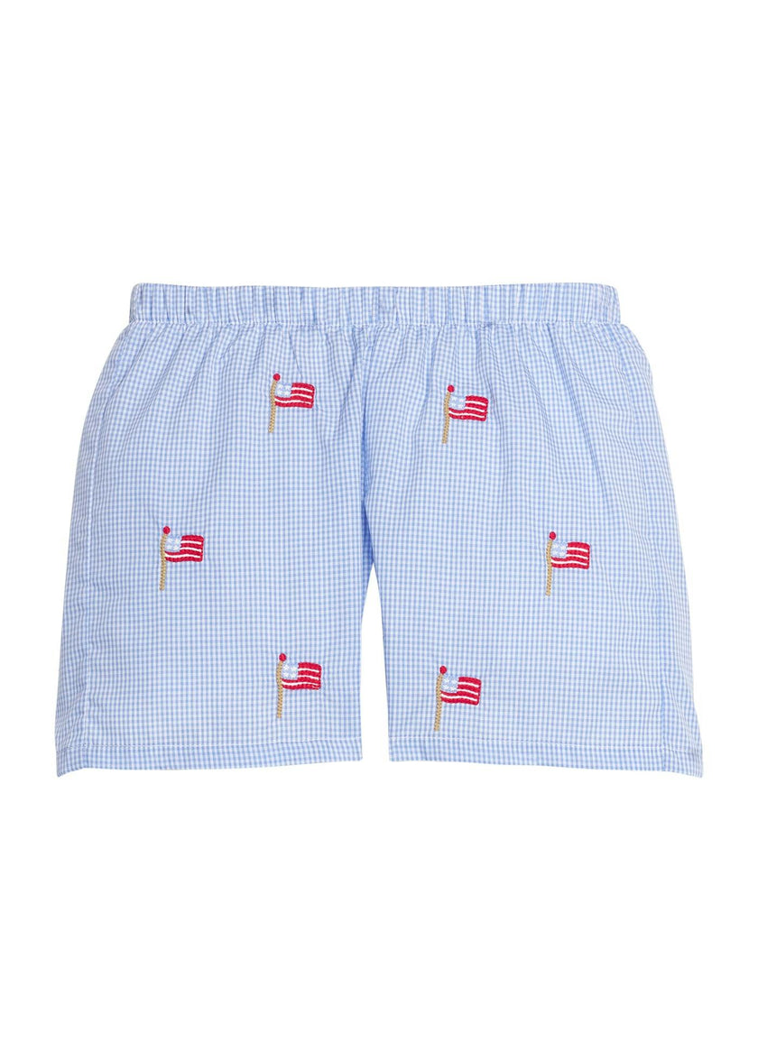 Embroidered Basic Short - Flags