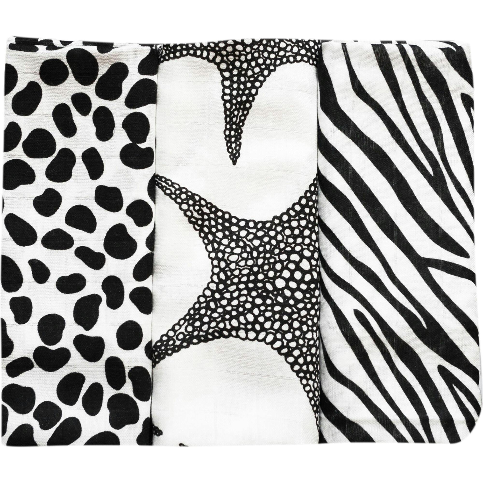 Animal Print Muslin Burp Cloths