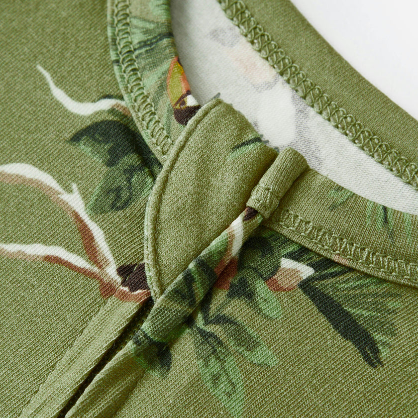 Cotton Stretch Zipper Pajama