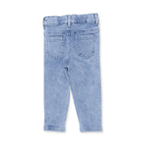 Old School Blue Stretch Denim - Adjustable Pants