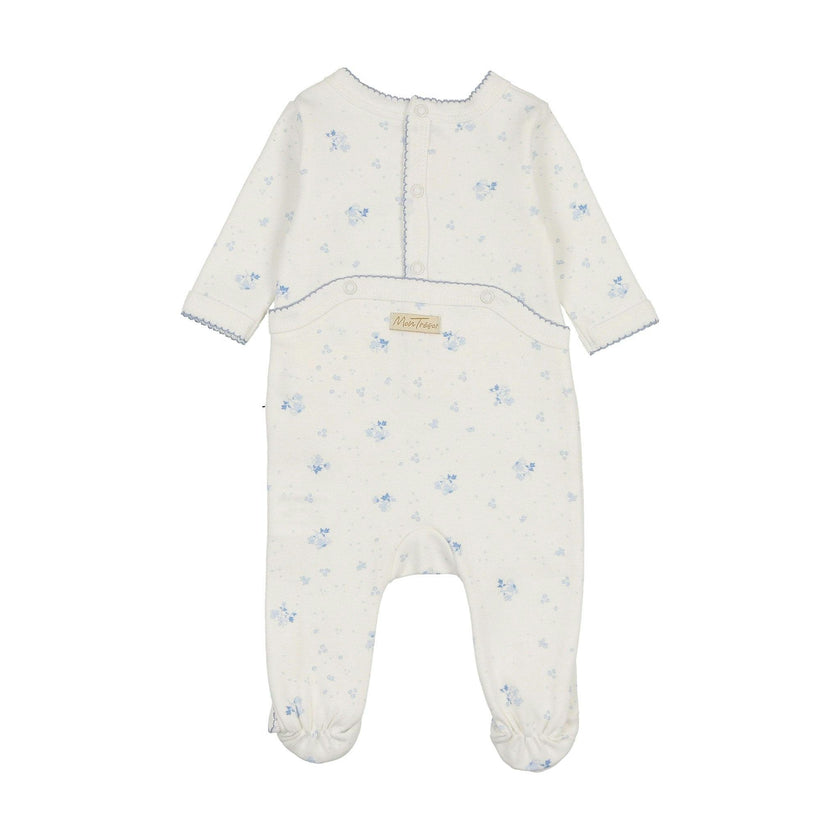 Scattered Blossoms Footie Barely Pink