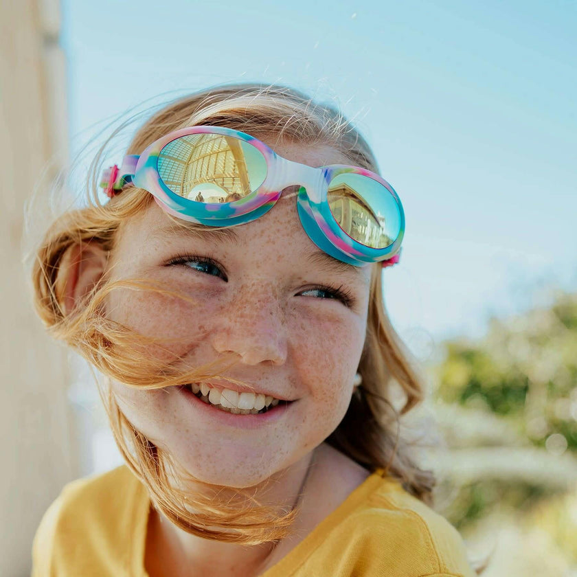 Neapolitan Swirl Taffy Girl Swim Goggle