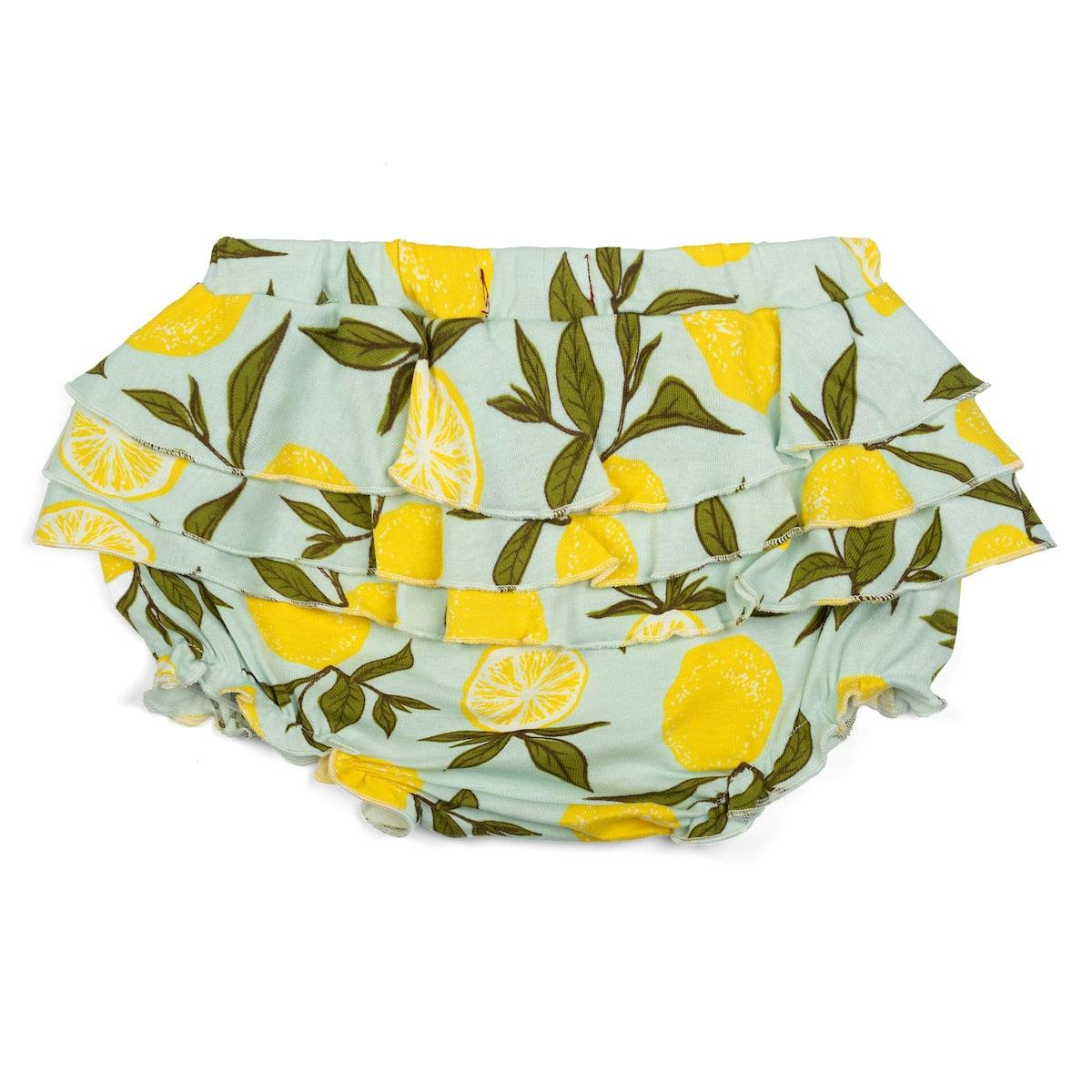 Lemon Organic Cotton Ruffle Bloomer