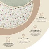 Clementine Fruits & Veggies Cotton Quilted Baby Play Mat