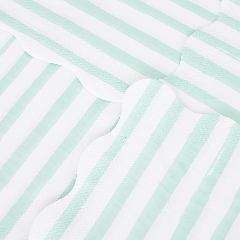 Mint Stripe Large Napkins