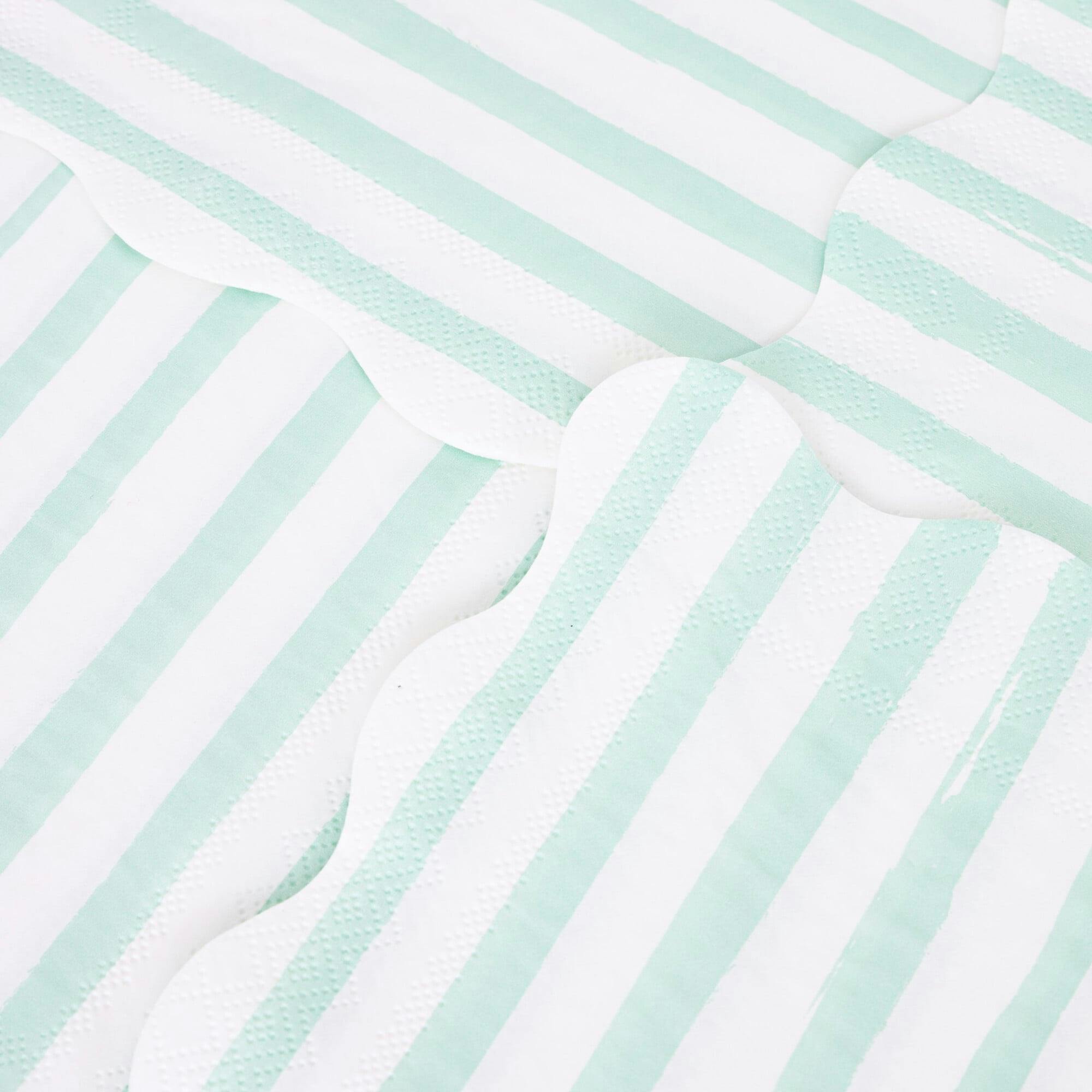 Mint Stripe Small Napkins