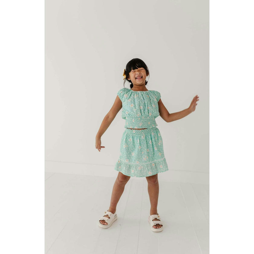 Smocked Eyelet Skirt
