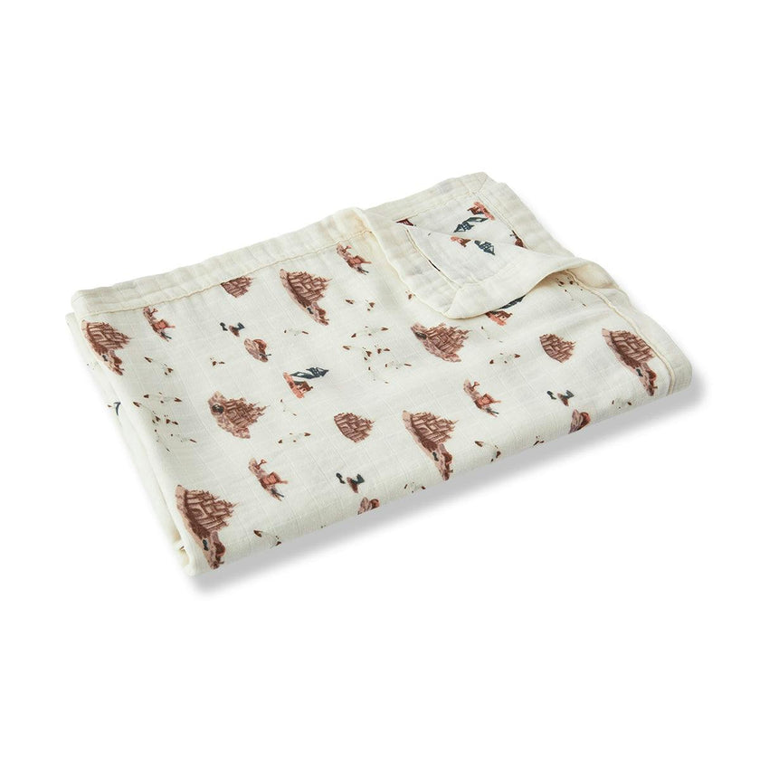 Sandcastle Big Lovey Three-Layer Muslin Blanket