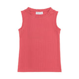 Girls Poppy Red Ruffle Pointelle Tank