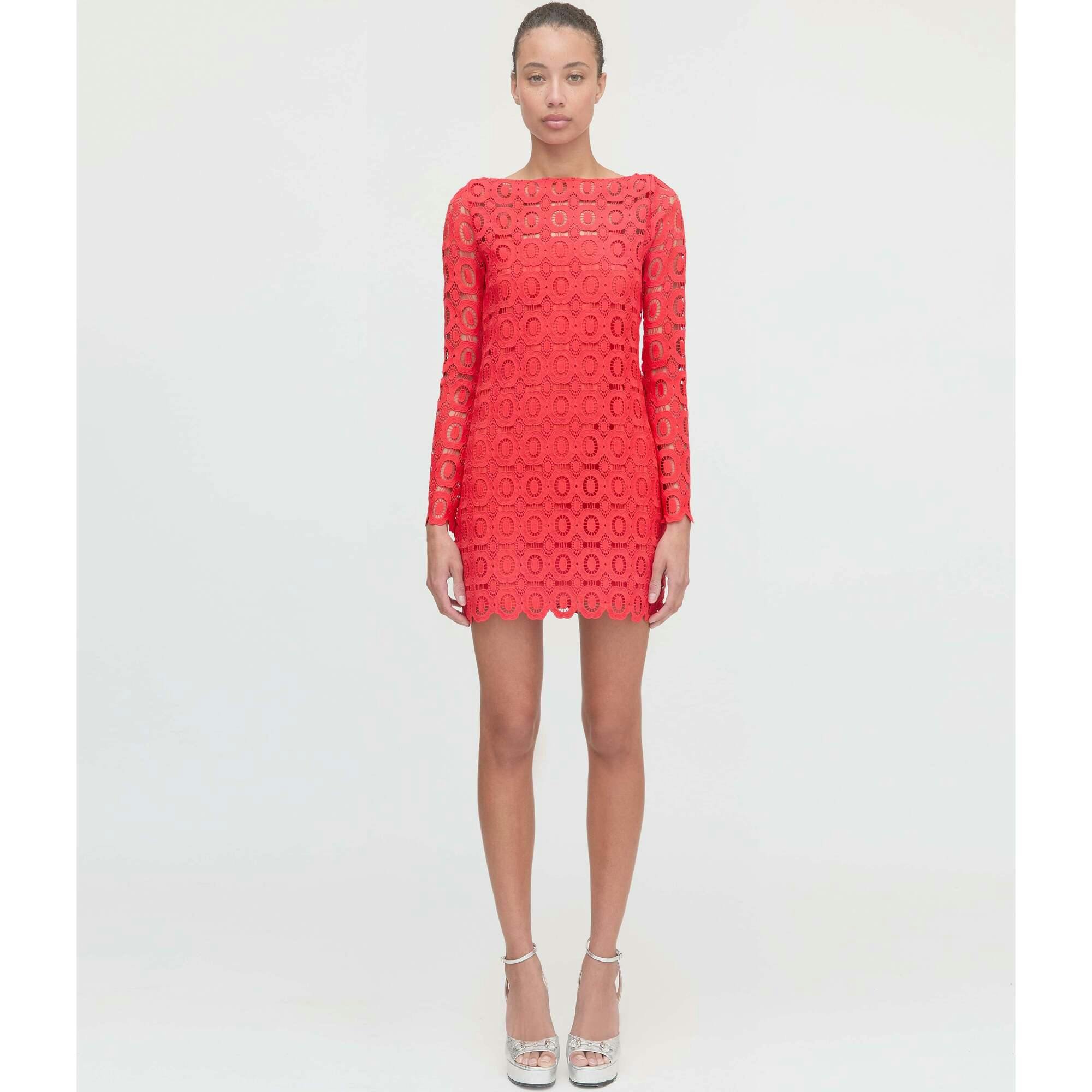 The Eliza Mini Dress - Poppy Lace