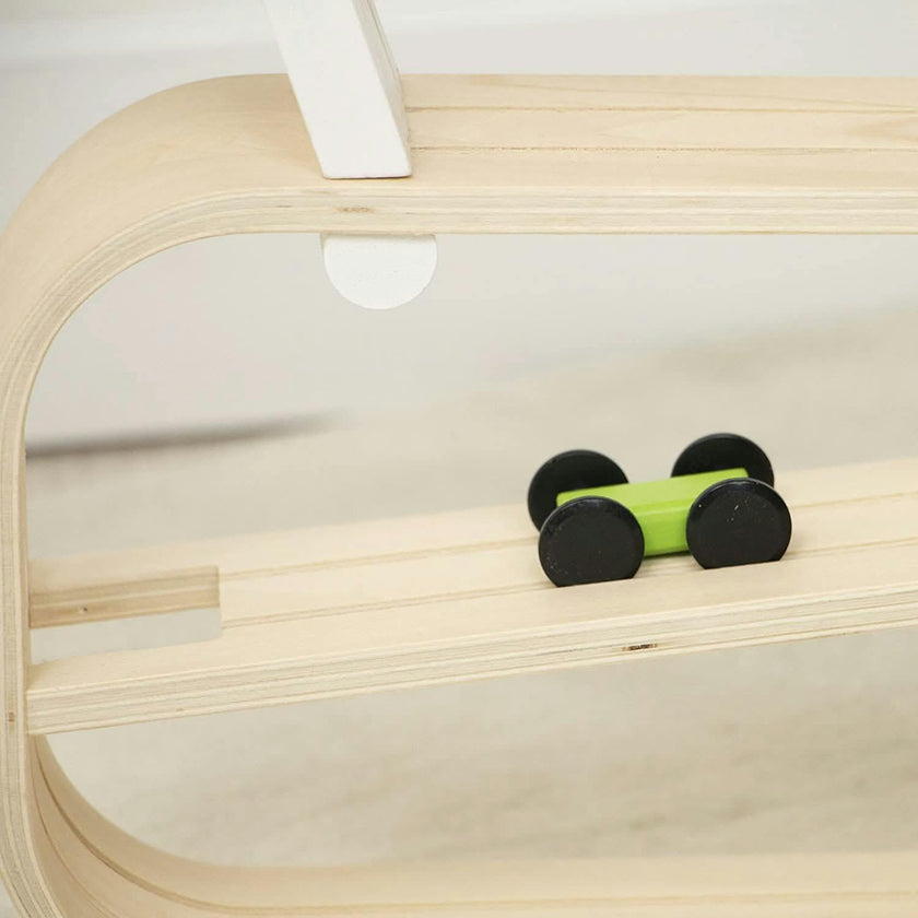 Avenlur Wooden Car Ramp Racer | Montessori Rolling Track Toy for Toddlers