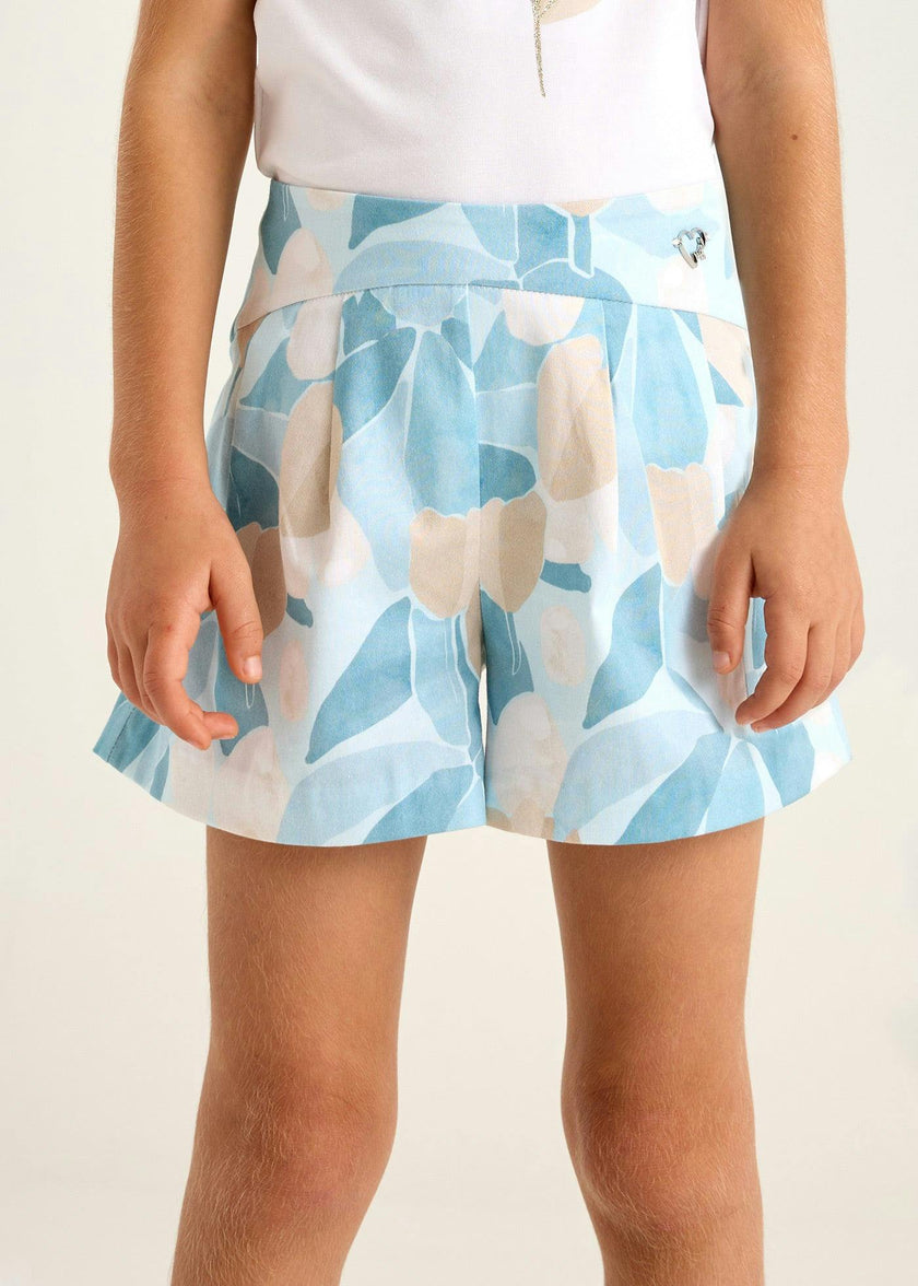 Blue Sky Floral Skort