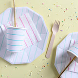 Mint Frenchie Striped Small Plates