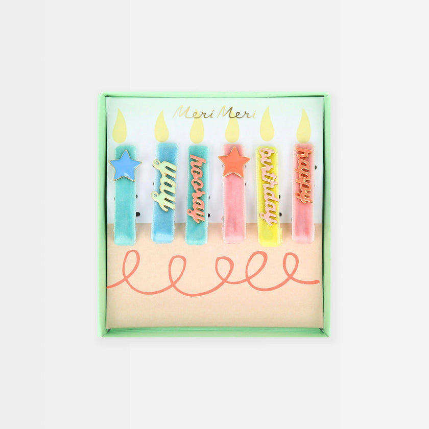 Happy Birthday Enamel Hair Clips