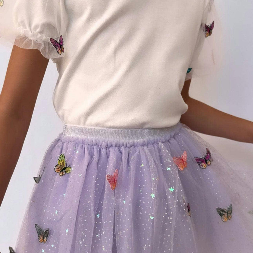 Rainbow Butterflies Tutu Skirt