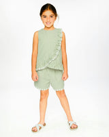 Top With Embroidered Ruffle