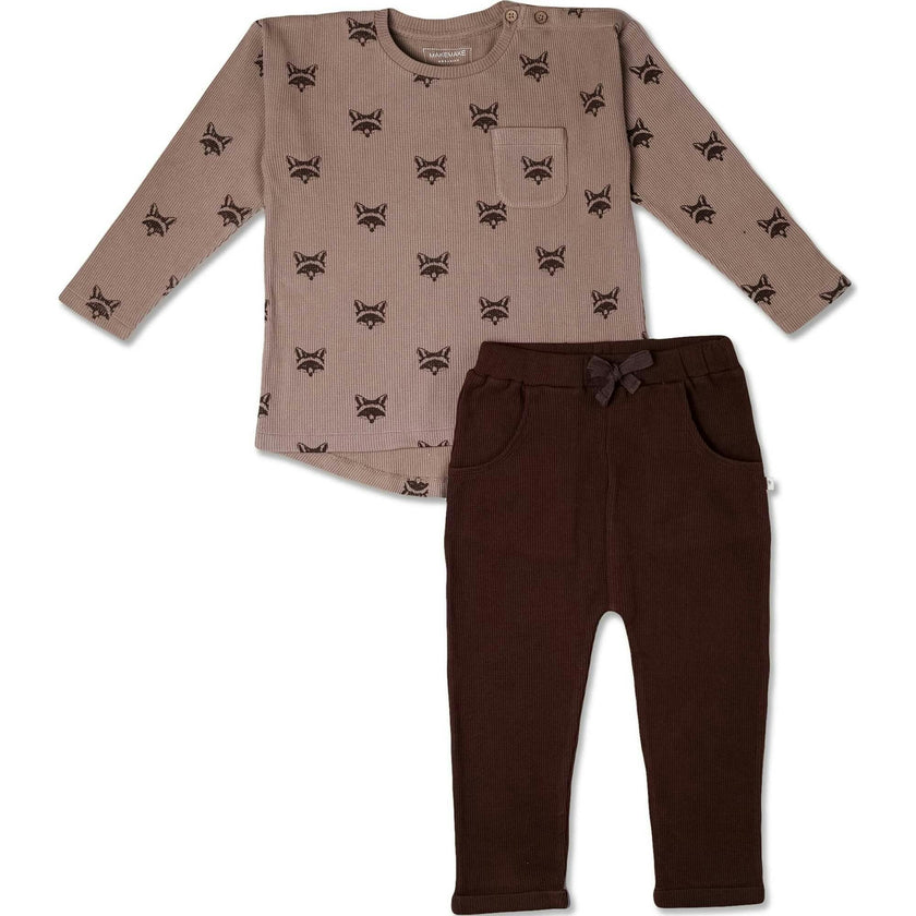Organic Tee & Foldover Pants Set