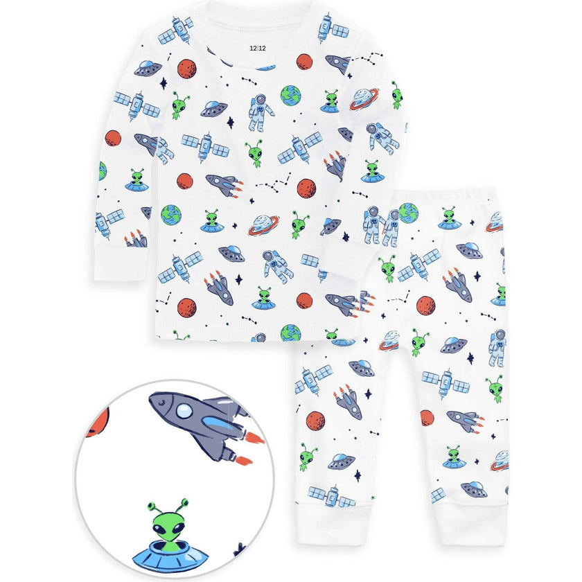 The Organic Long Sleeve Pajama Set [Aliens and Astronauts]