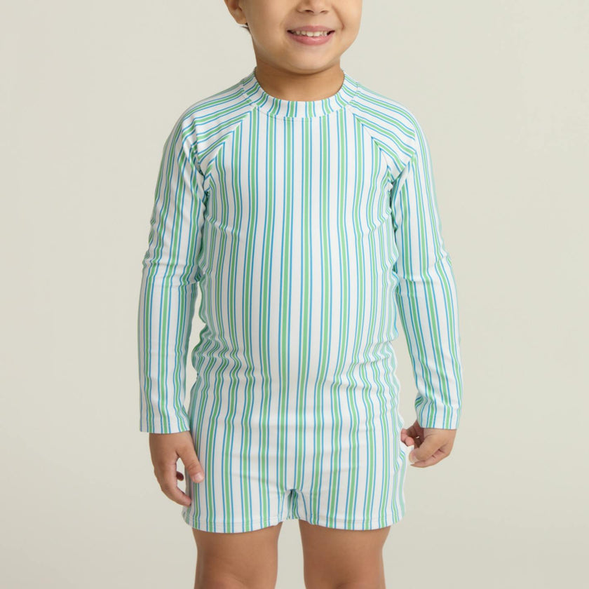 unisex tamarin stripe rashguard one piece
