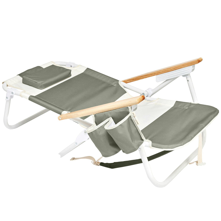 Deluxe Beach Chair: Seagrass Sage Block