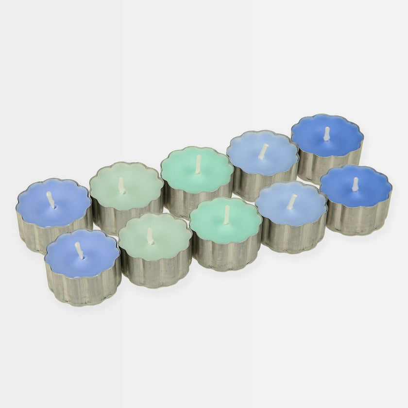 Blue & Green Tealight Candles