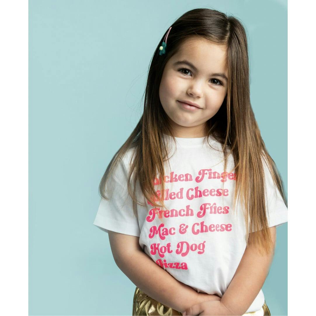 Kids Menu Crew Neck Tee, Prints